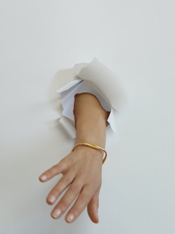 VJOSA – 18 K Gold plated minimal adjustable cuff bracelet - Image 4