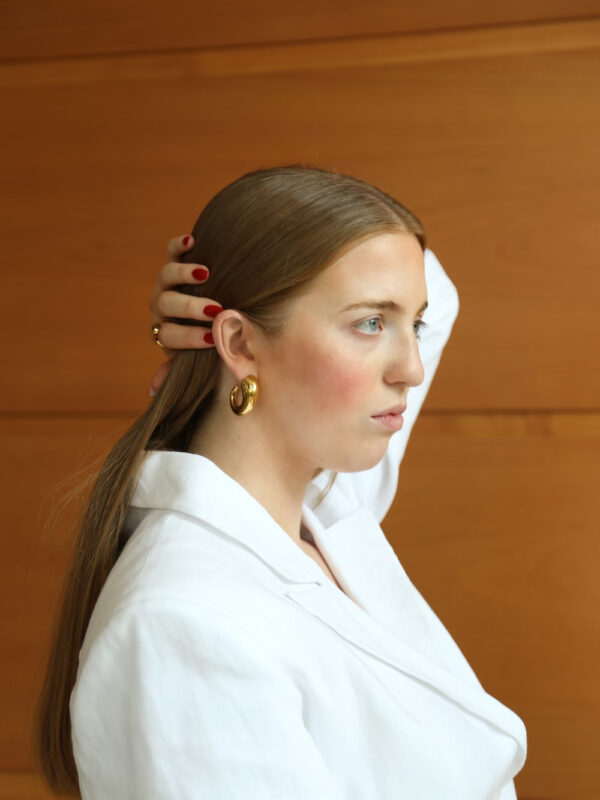 BUNA 18 K Gold plated bold earring hoops - Image 2