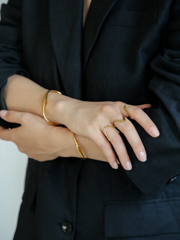 SEMAN TRIO - 18 K Gold plated minimalist rings - Image 4