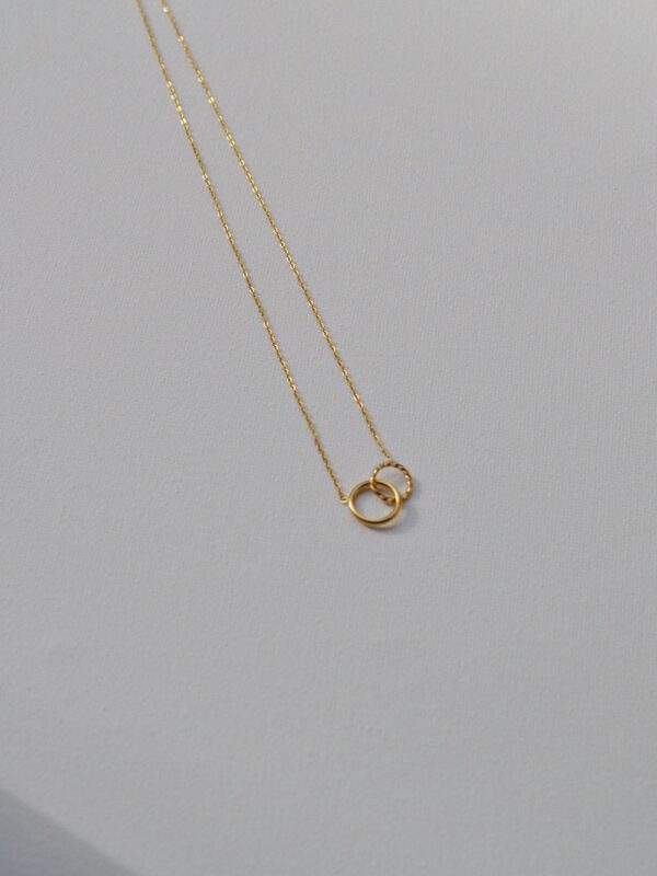 Nebula necklace - 18 k gold plated necklace with rings  - Image 2
