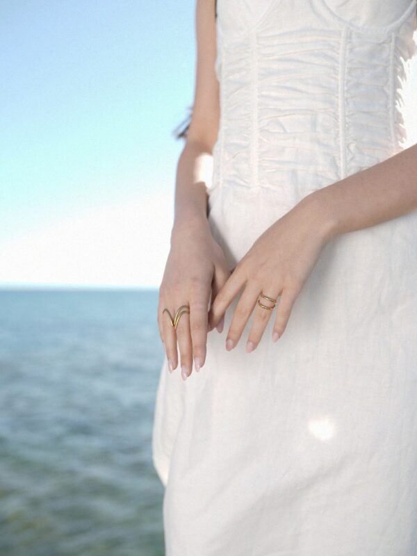 KROREZ - 18 k Gold Plated Duo Ring - Image 3