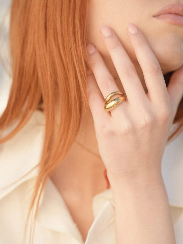 Ujman - 18 k gold plated ring - Image 7