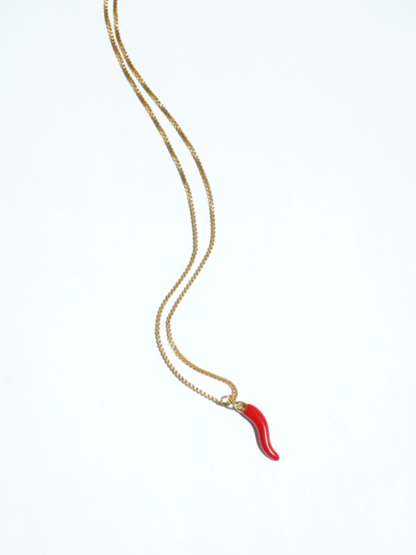 Fortuna - 18 k gold plated necklace with good luck charm