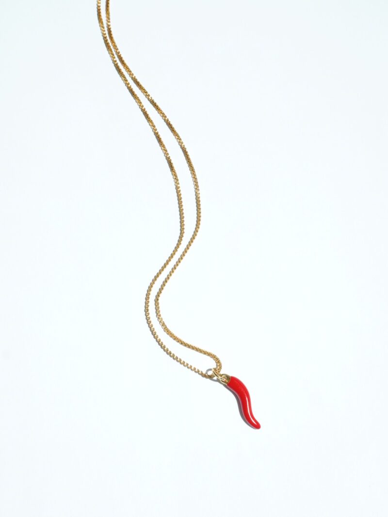 Fortuna - 18 k gold plated necklace with good luck charm
