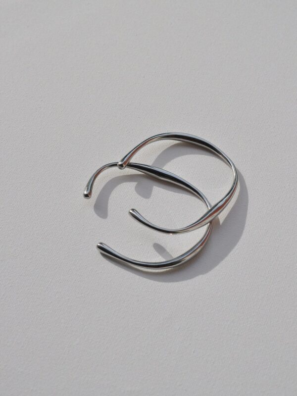 VJOSA DUO - Silver Plated Minimal Adjustable Cuff Bracelet