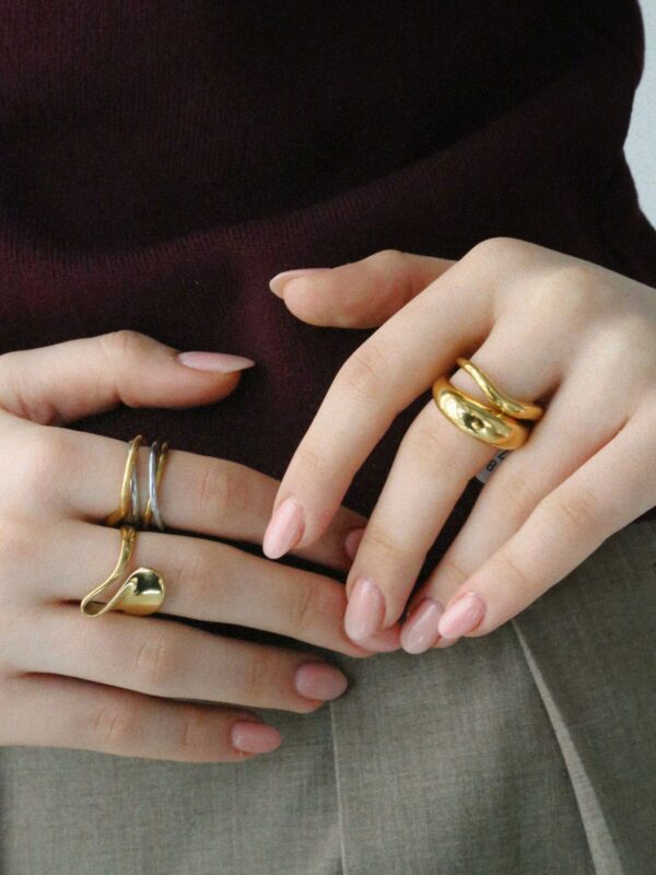 Ujman - 18 k gold plated ring - Image 5