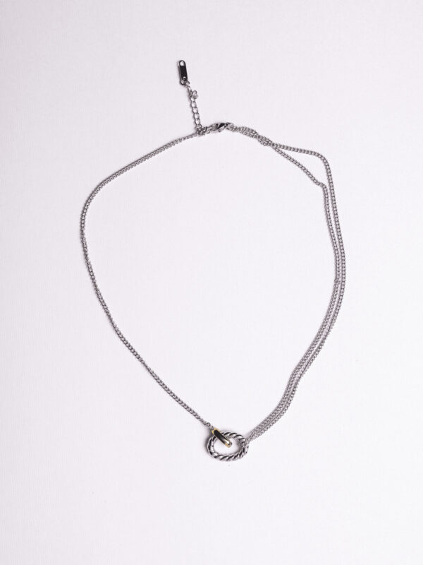 TERNOVA silver & 18k gold plated necklace